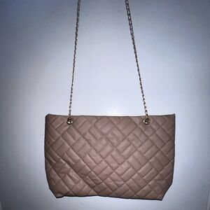 Tan Quilted Handbag